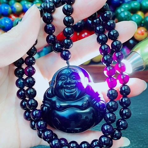 玛瑙未镶嵌手饰紫杉醇佛公