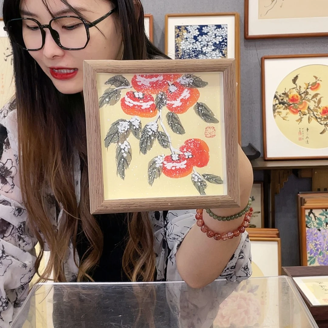 书法手绘带框尺寸:15*15