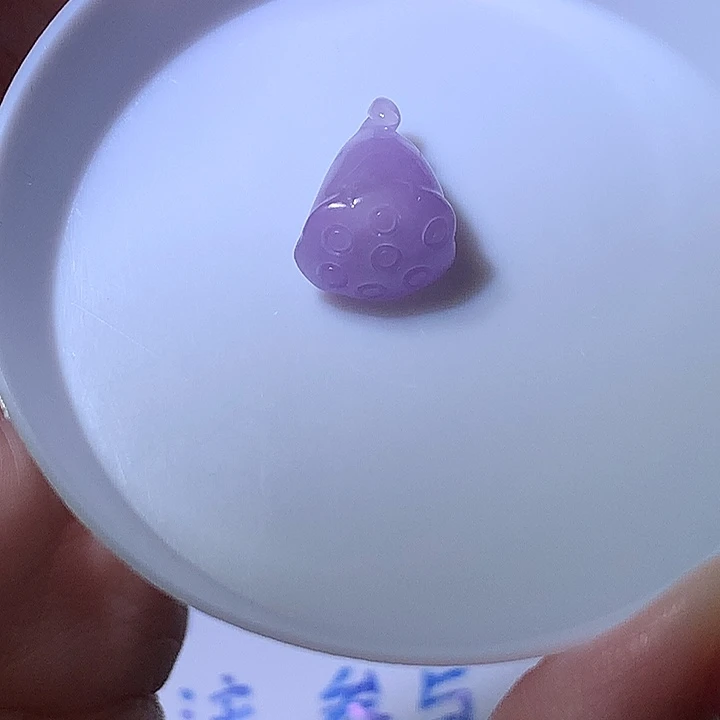 翡翠未镶嵌颈饰紫色莲蓬13.8*10.1*7.7