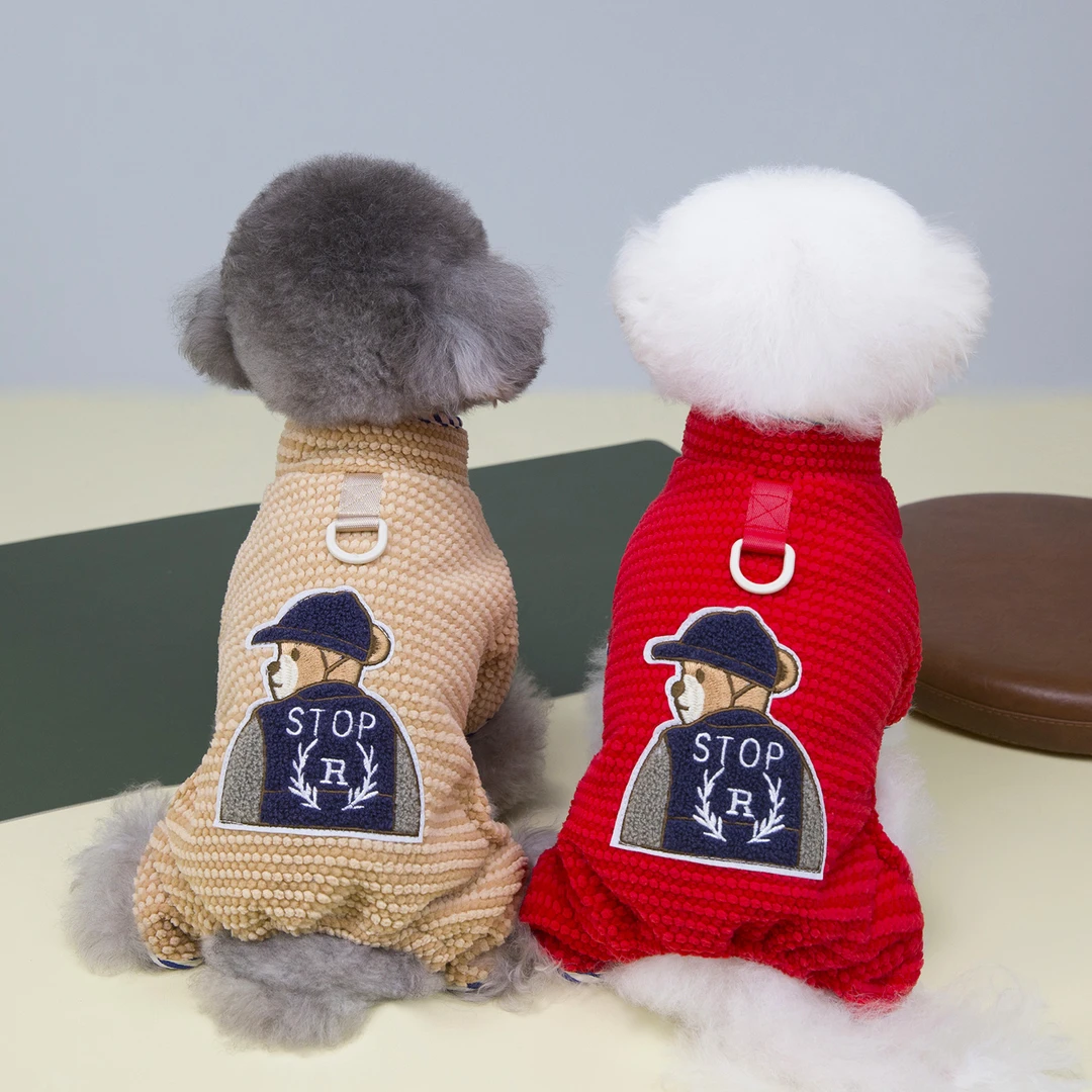 狗狗四脚衣秋冬款加厚保暖防寒宠物狗狗全包连脚雨衣