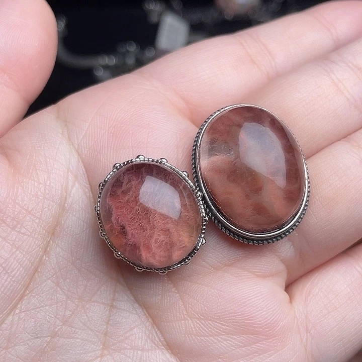 橘***冰颈饰银S925镶嵌水晶