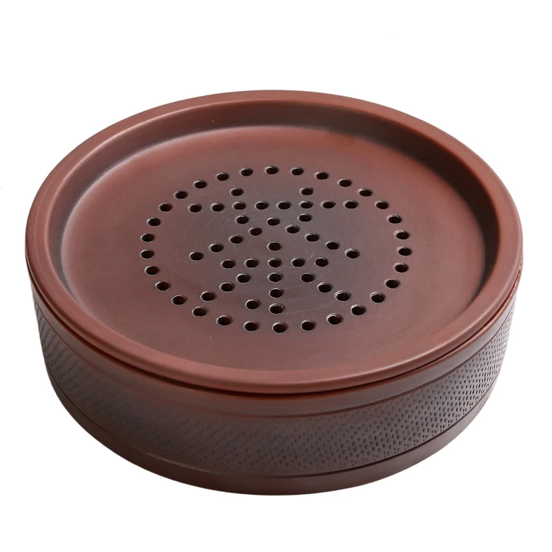 高档紫陶创意跳刀手工过滤带盖壶承茶壶盖碗茶具泡茶专用圆形茶盘