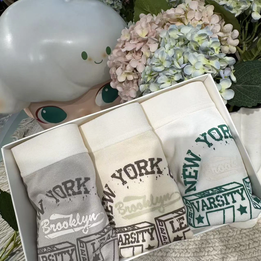 75-115斤 中腰棉质学生少女舒适女士三角内裤短裤3条装 向往时光