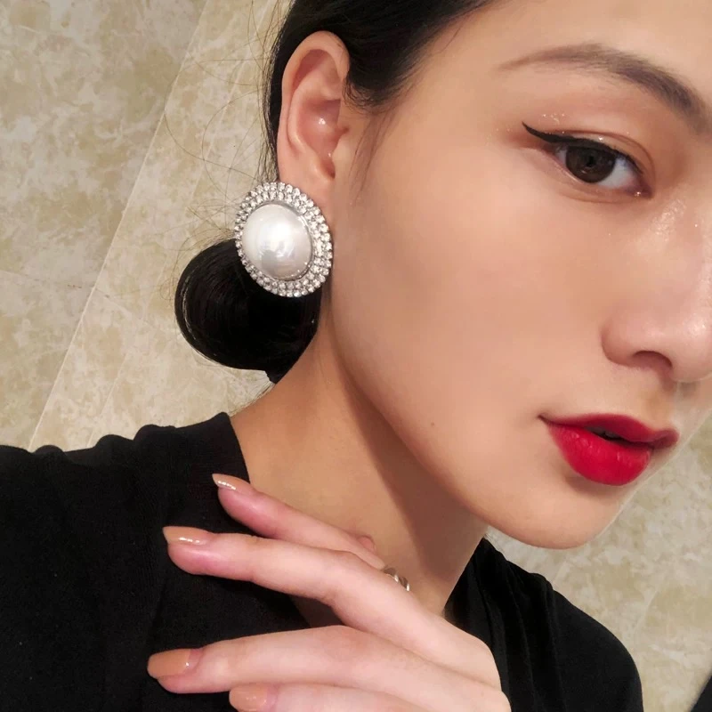 铜合金耳饰 【483】法式复古耳环女轻奢时尚气质名媛百搭个性耳钉