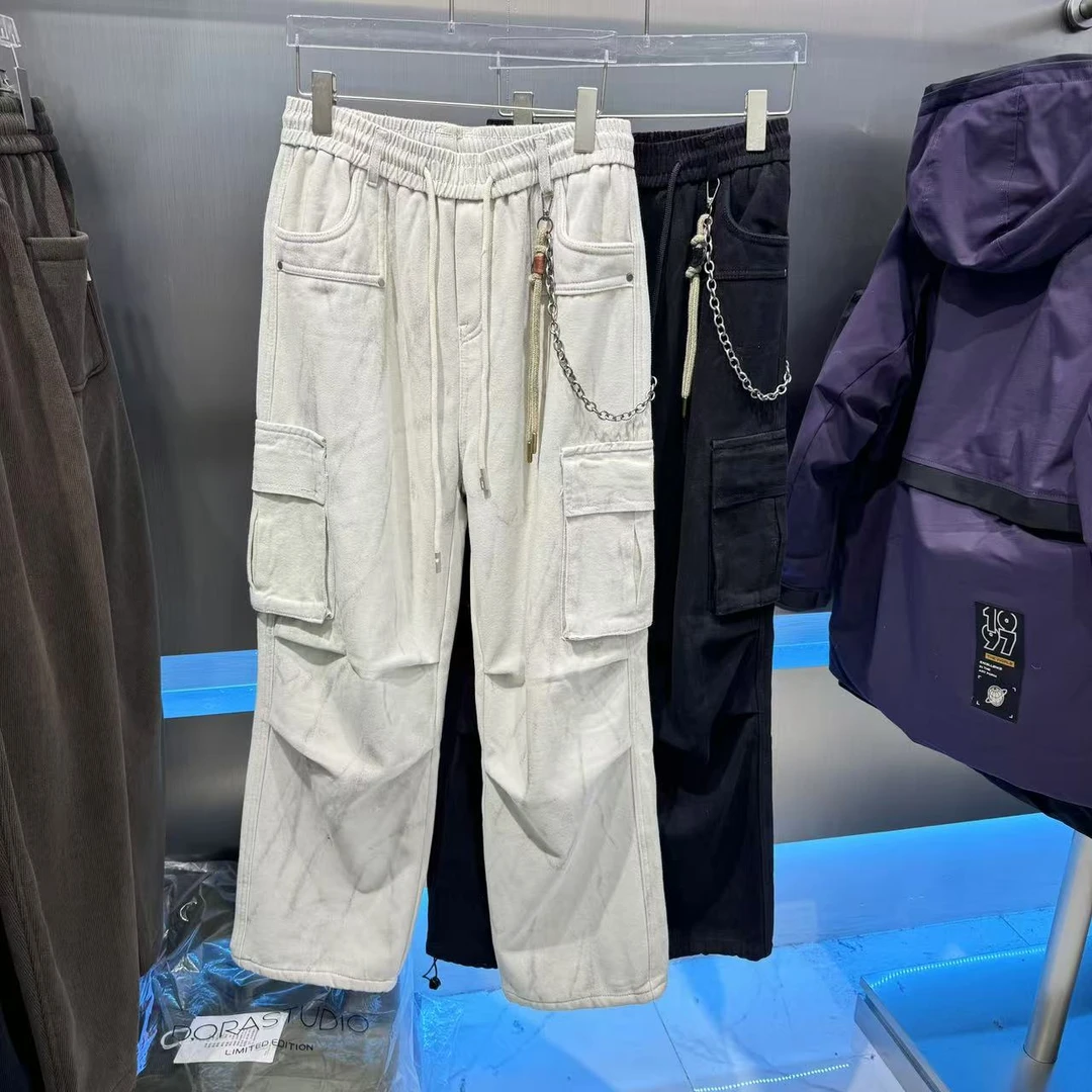 大占推荐 5838 潮牌洗水加绒工装休闲裤