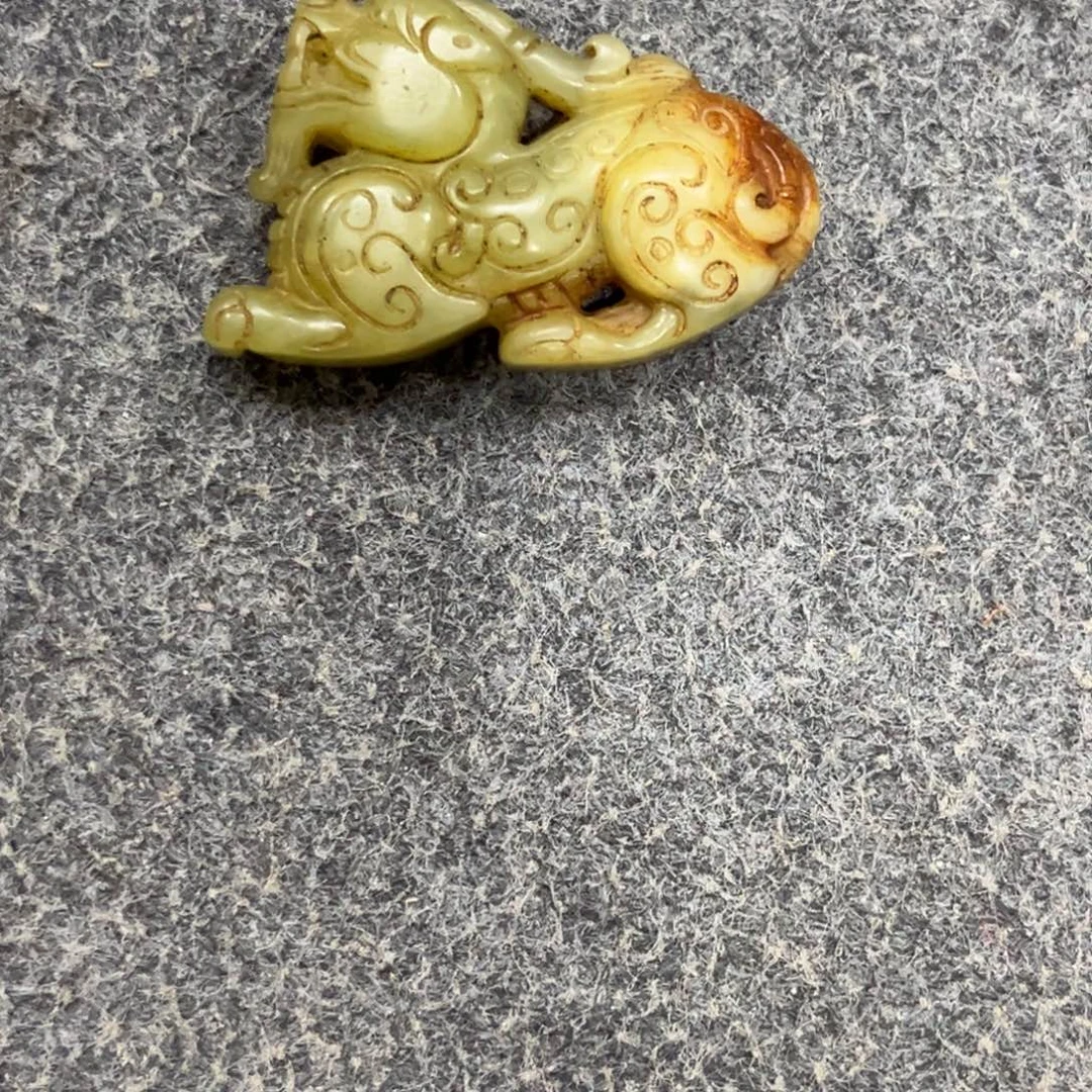 红***尘木手把件一个完整全品的