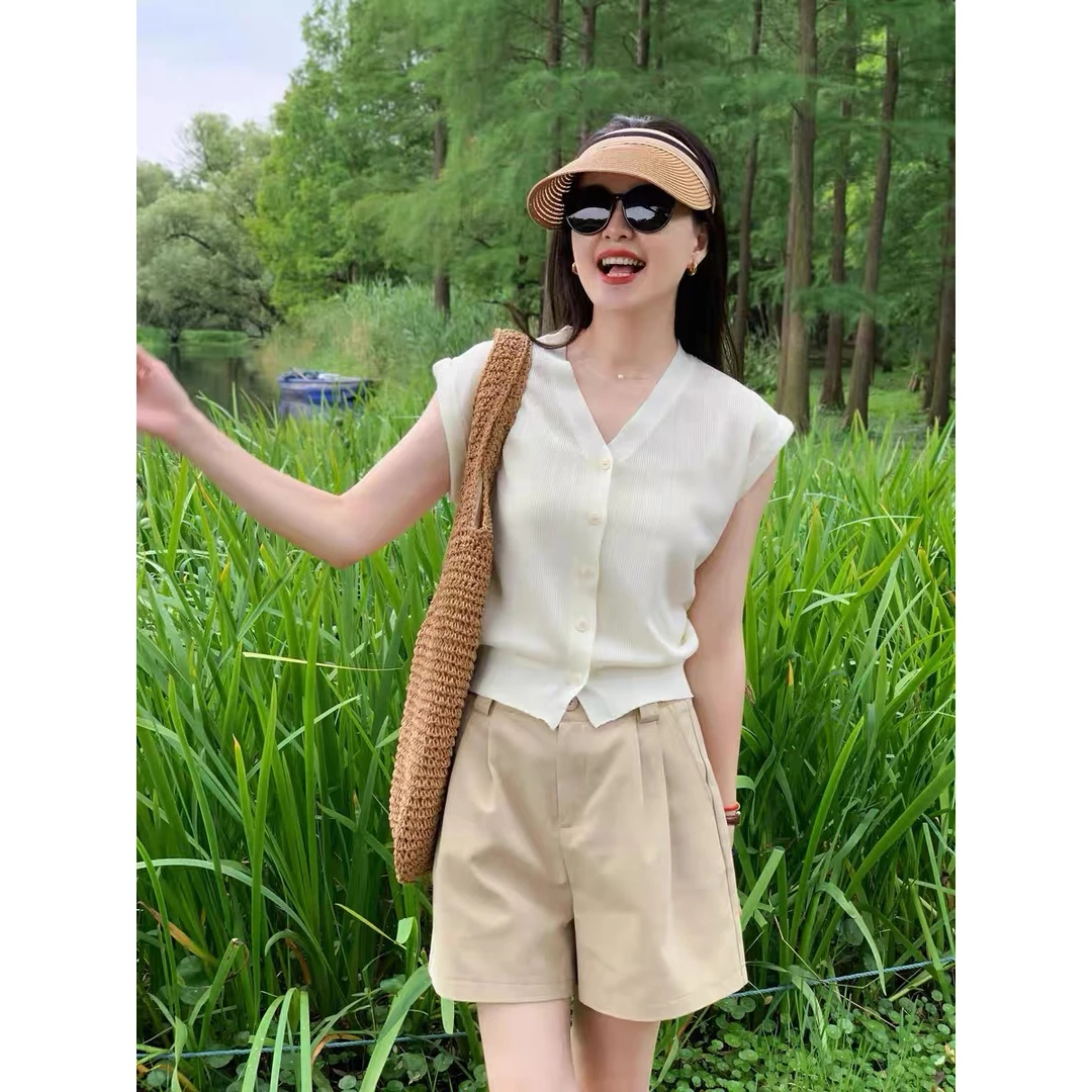 今年流行的夏装套装显瘦遮肉松弛感盐系轻熟两件套装夏季2025新款