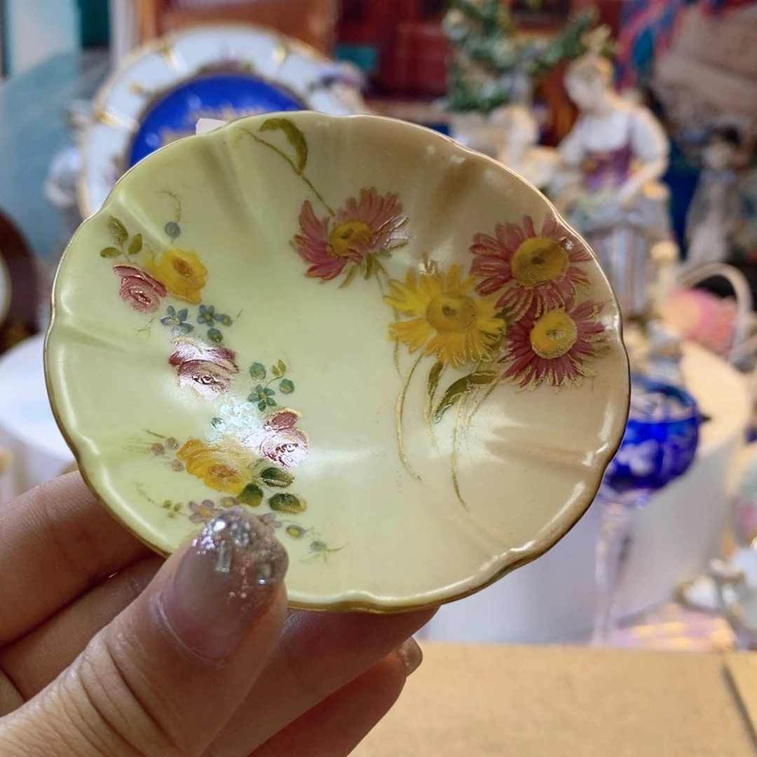 伍斯特手绘瓷器欧瓷咖啡杯水晶杯