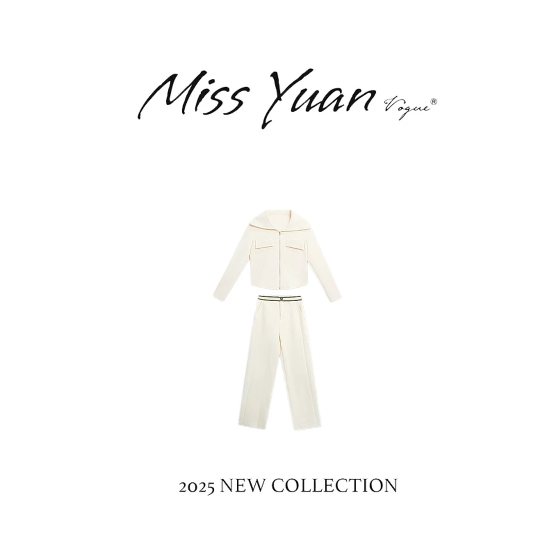 M.Y媛总2025春季新款外套休闲裤两件套时尚套装1LY2359