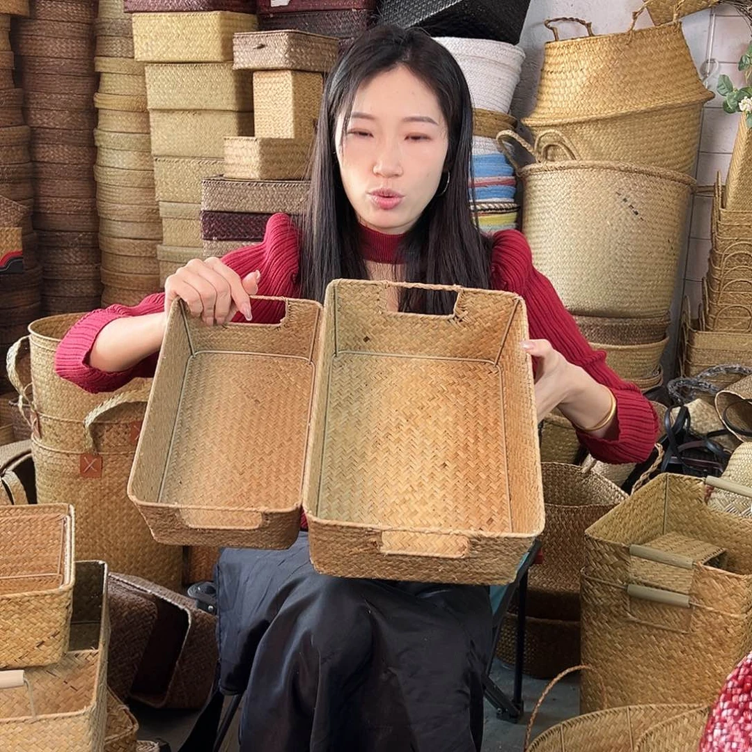草编草编包/草编收纳盒微瑕疵