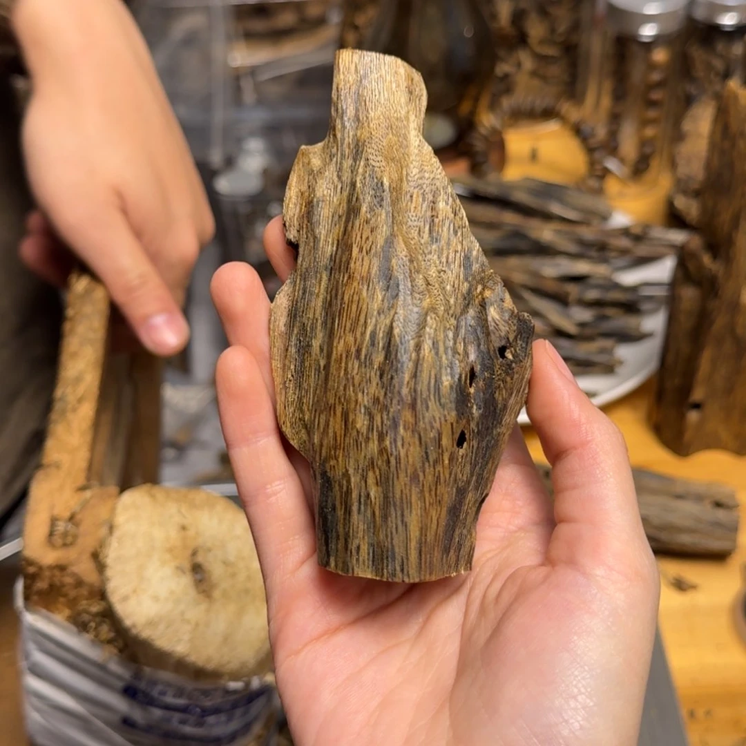 沉香沉香碎屑白棋块料37克