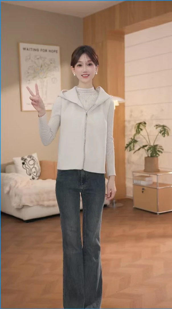 【单件马甲】新款双面绒秋冬季户外马甲女保暖时尚高级外套2518