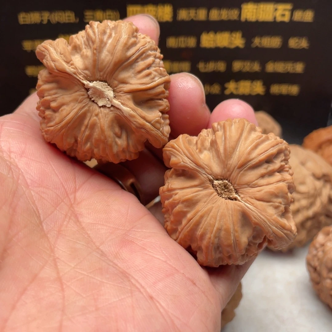 文玩核桃把件43尺全品闷白