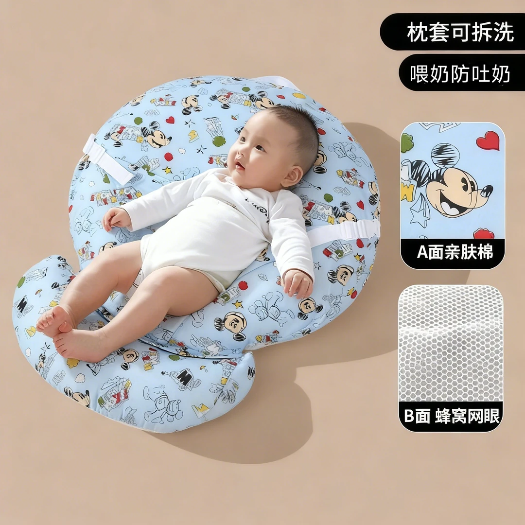 新生儿婴儿防吐奶斜坡枕哺乳垫躺喂奶神器宝宝学坐学抬头趴睡排气