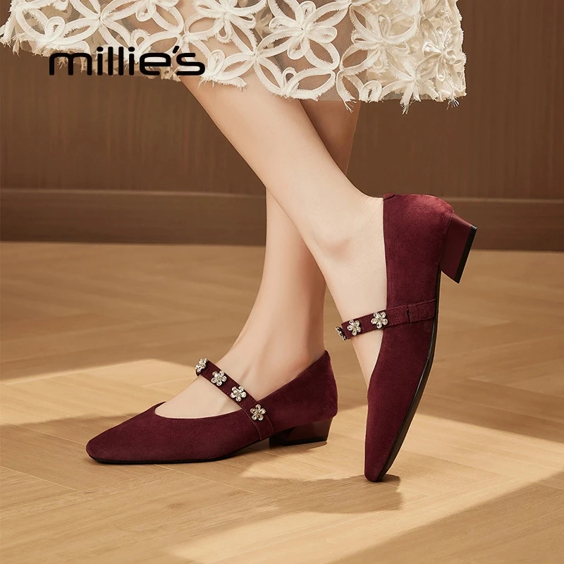 妙丽设计感小众时髦配裙子女鞋2025新款爆款名媛风通勤玛丽珍单鞋