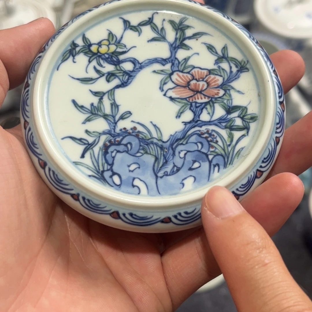 摆件景德镇陶瓷盖置