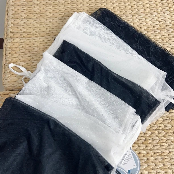 Q224 个性设计叠穿罩裙蕾丝屁帘半身裙时尚单品