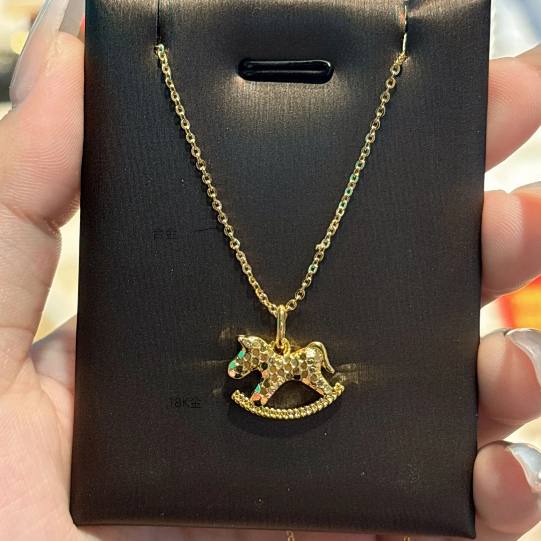 【巧玲珠宝】黄金龙鳞摇摇马饰品 七夕节礼物