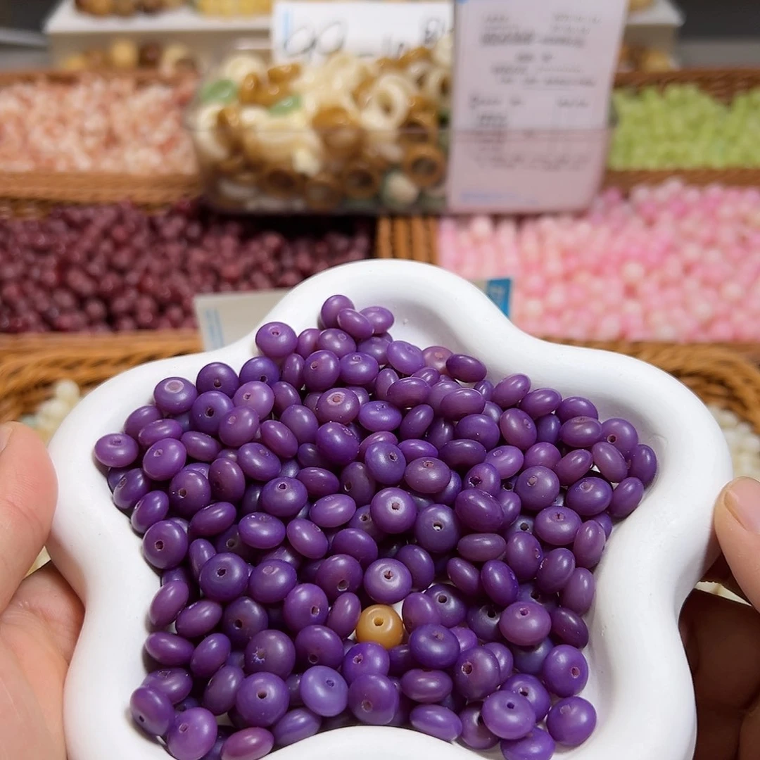 菩提根/象牙果吊坠卡10紫色算盘100颗