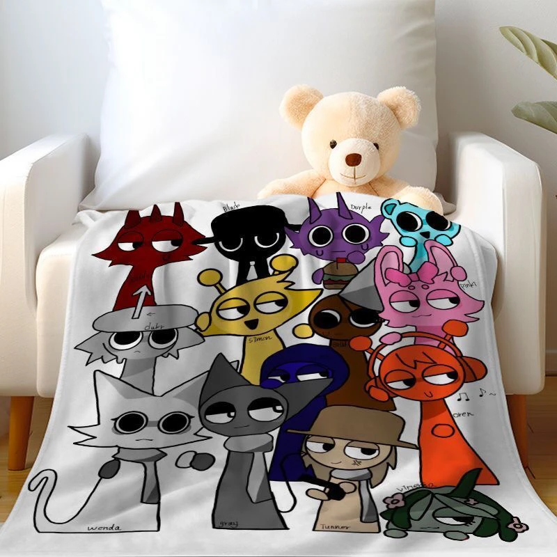 卡通节奏一毯多用毛毯学生宿舍披盖毯子办公室午睡毯卧室铺盖