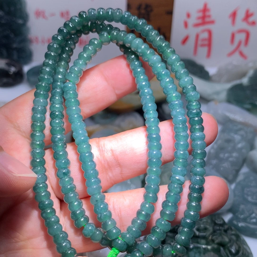 翡翠未镶嵌颈饰保真天然A货翡翠