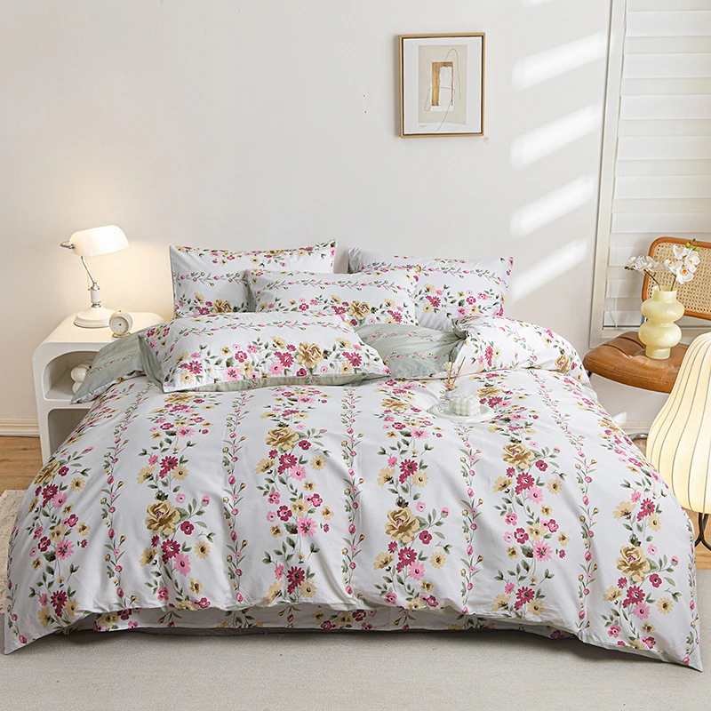 【晴美】新款全棉印花四件套-眷恋浅浅