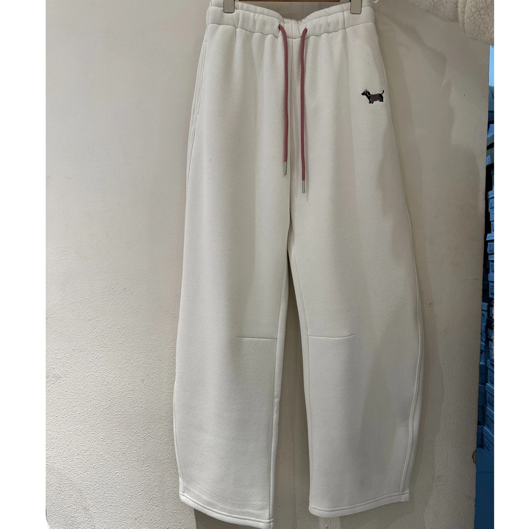 8732新款休闲裤百搭加绒抽绳白色