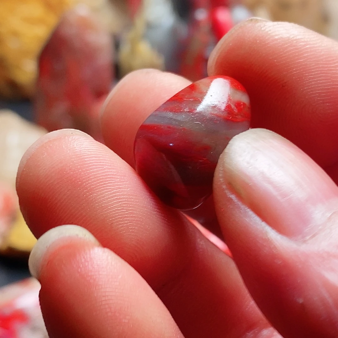 俊****印石昌化石昌化鸡血石珠子