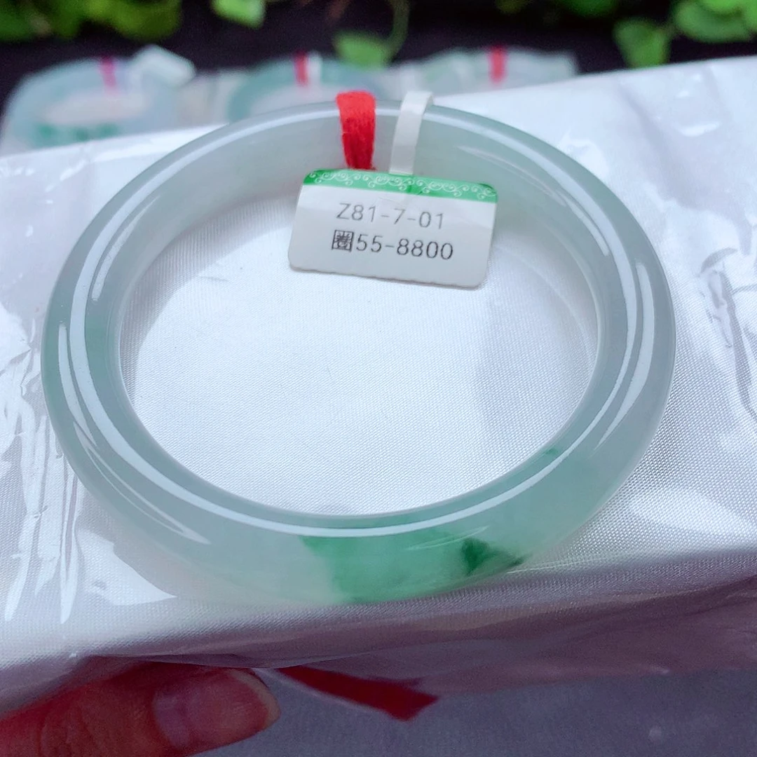 翡翠未镶嵌手镯缅甸天然a货翡翠手镯