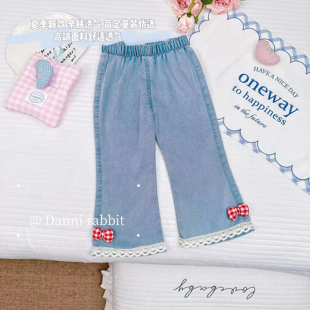 【Dannirabbit】立体蝴蝶结+时尚花边夏季女童裤*X-7629
