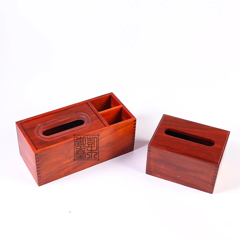 红花梨木客厅收纳纸巾盒餐厅卧室书房新中式餐纸盒实木雕花包邮