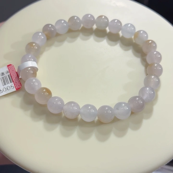 翡翠未镶嵌手链冰胶桂花飘卡7.4
