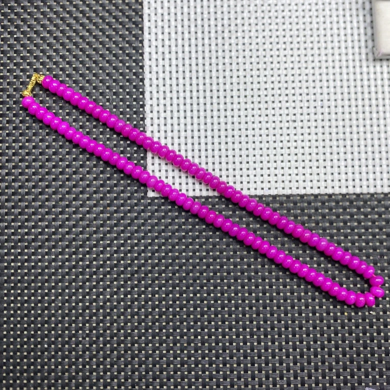 粉色8mm算盘珠项链604
