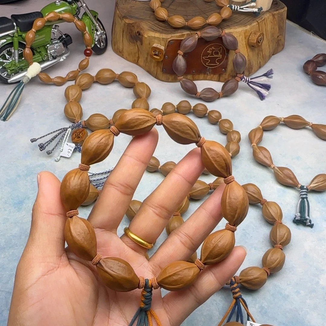 ？***王橄榄核手串/手链1627尺寸梅林铁核