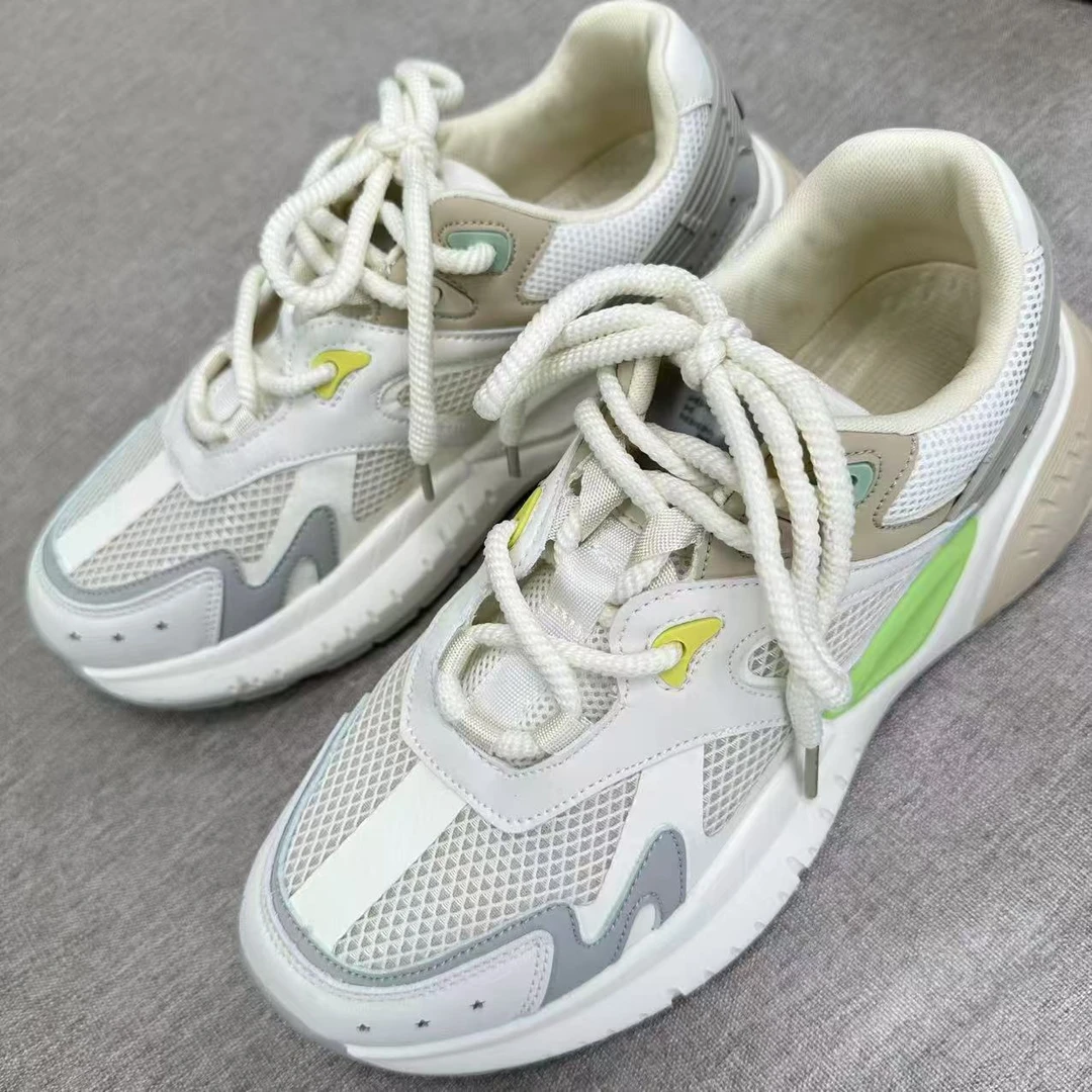 TX7206（聚水潭）胶粘纳帕纹网面鞋休闲鞋百搭夏季休闲透气男士鞋子