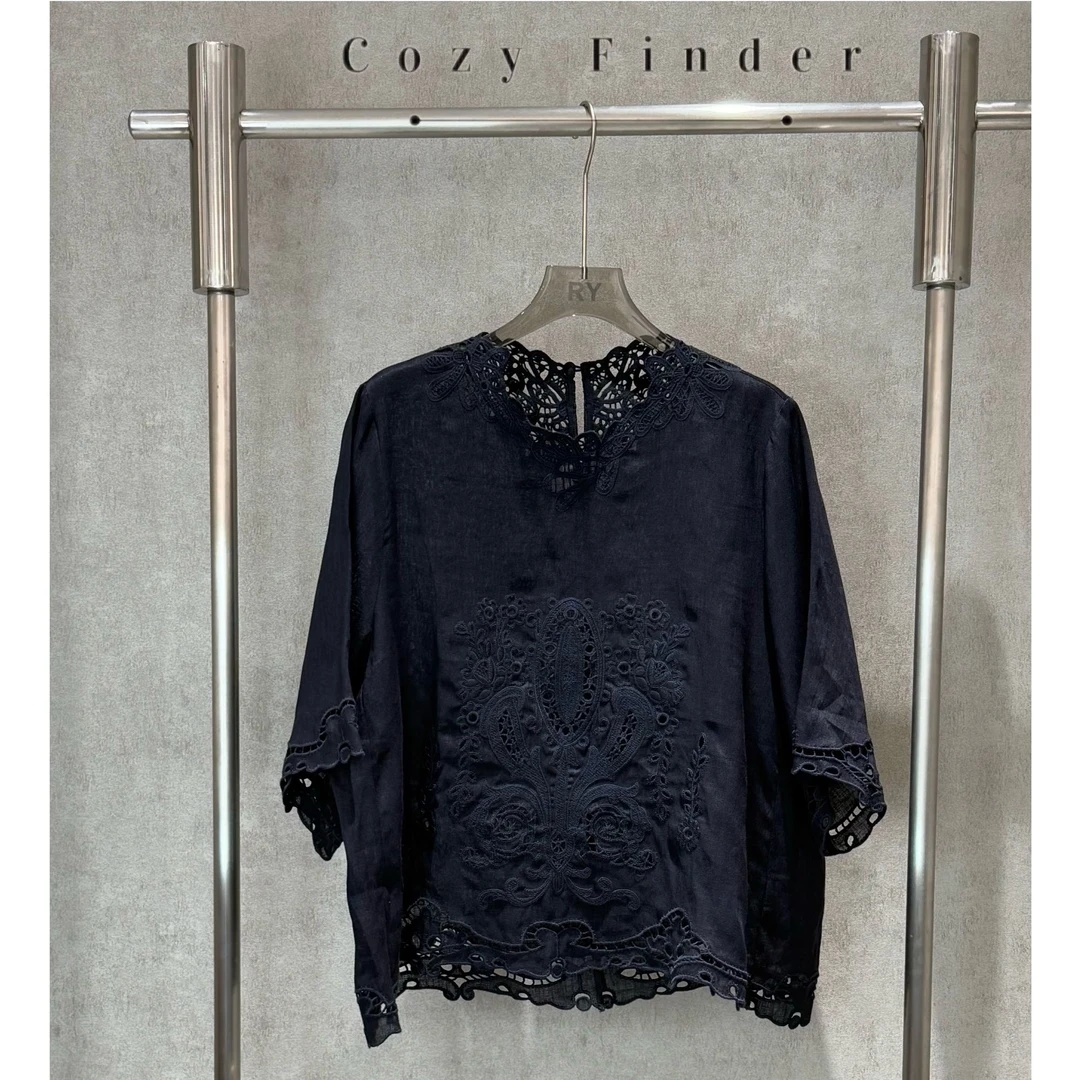 Cozy Finder |重工刺绣印花镂空设计感宽松上衣