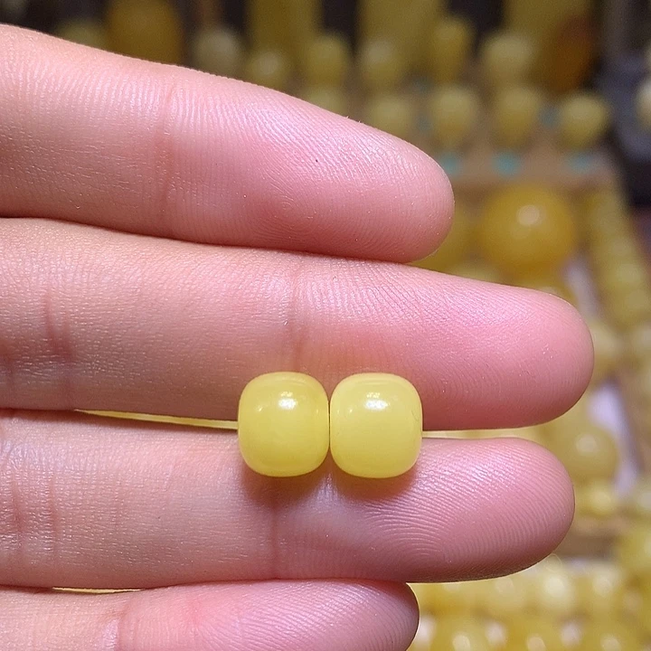 蜜蜡未镶嵌裸石天然俄料黄白花蜜蜡精工老型8.5