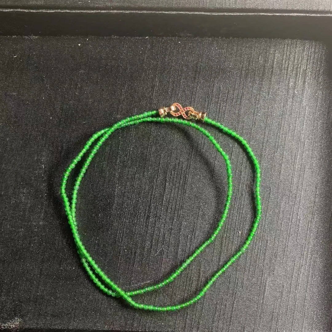 【现场收货】天然翡翠珠链    多样性发货只发一件 226/14