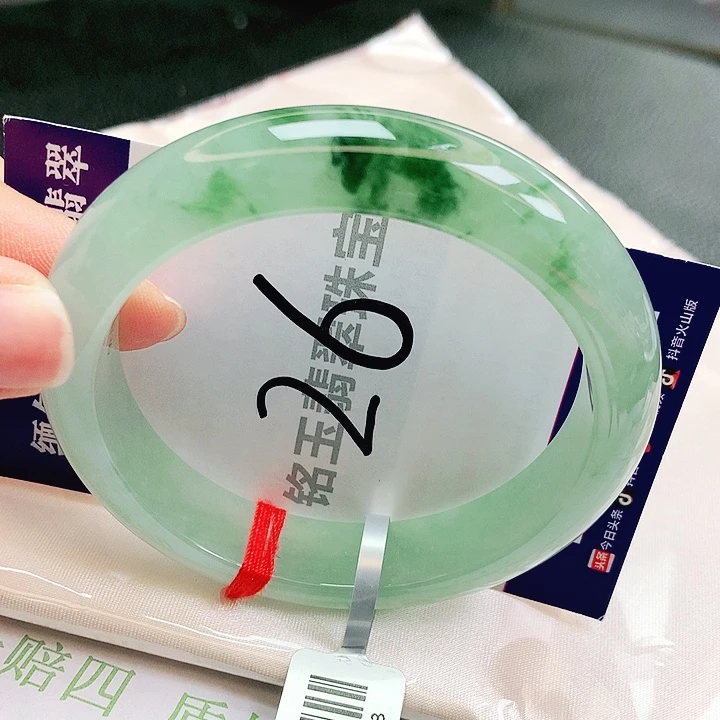 翡翠未镶嵌手镯缅甸天然a货翡翠手镯