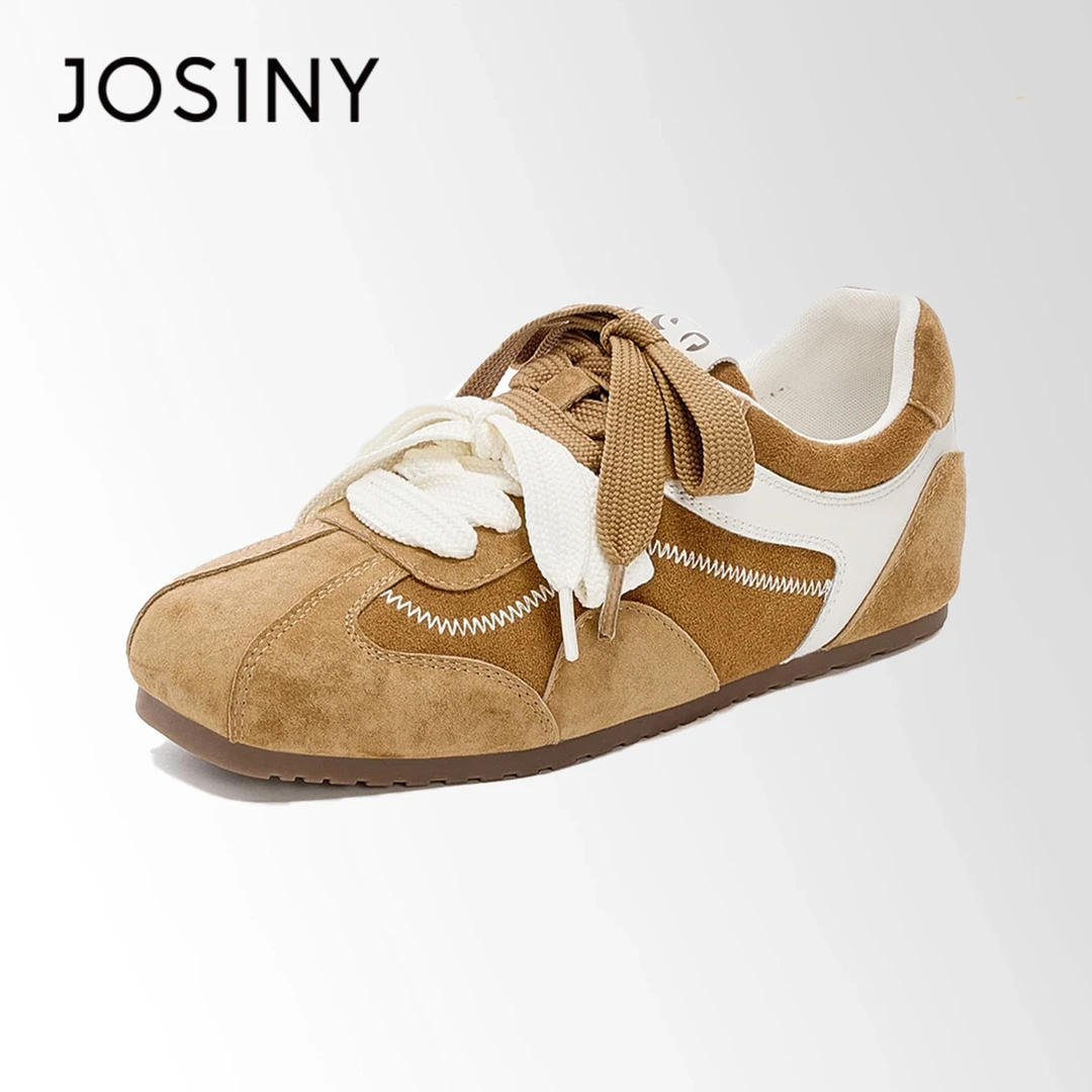 卓诗尼琥珀流光复古德训鞋女25秋季新款时尚百搭软底鞋子休闲鞋XX