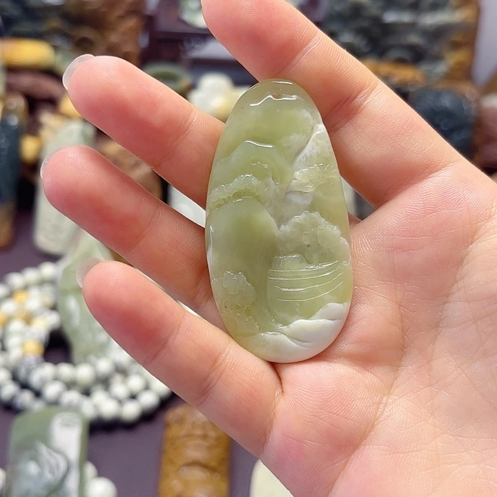 岫岩河磨玉（透闪石质玉）未镶嵌挂件