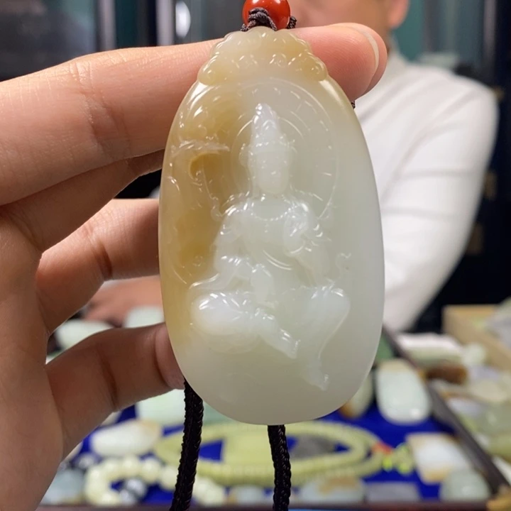 和田玉挂件未镶嵌花*