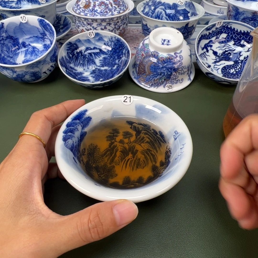 景德镇纯手工纯手绘茶具木木21