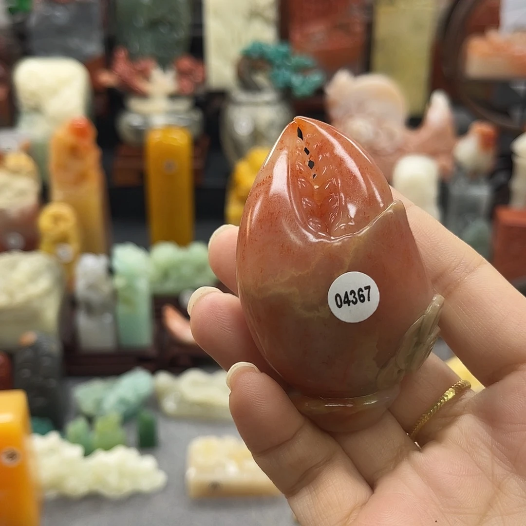 寿山石印石小*豆4367包邮包刻