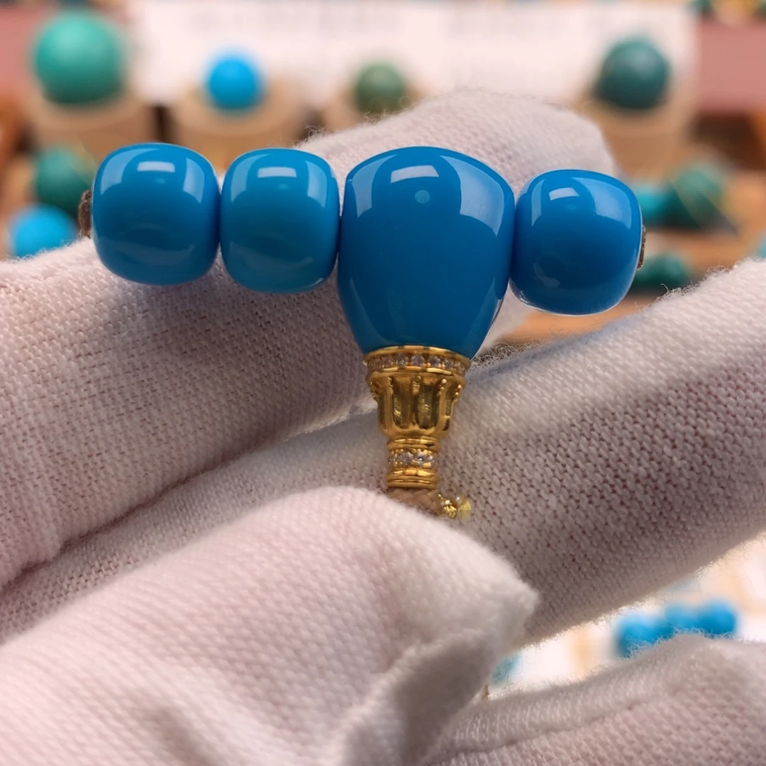 绿松石足金镶嵌珠宝奇石