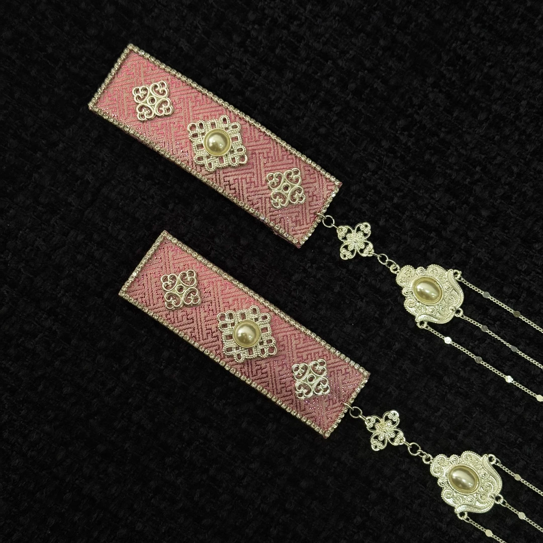 新品蒙古元素发夹小众民族中式流苏侧边发夹刘海轻奢高级发卡发饰