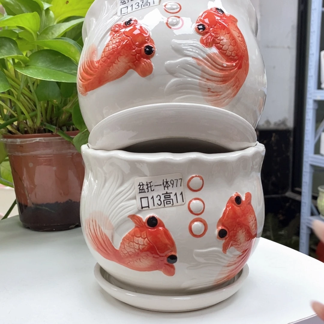 @夏西陶瓷花盆@@5977