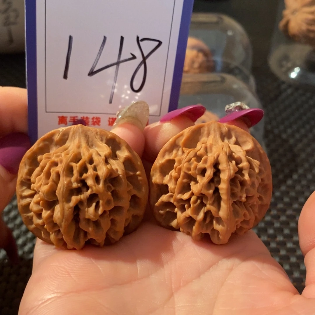 纯****吊坠文玩核桃148秦闷全品39尺