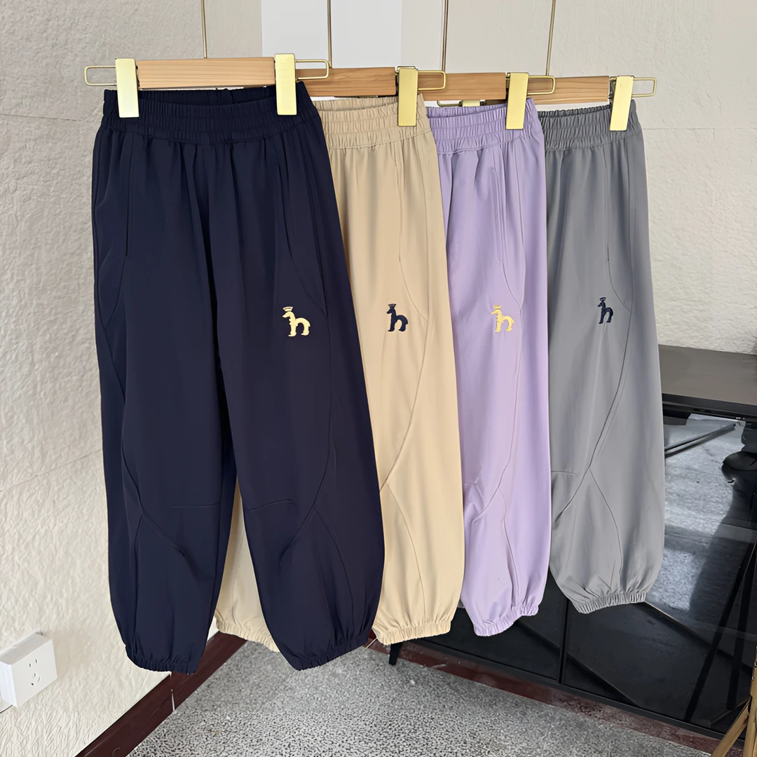 【H小狗】6011儿童夏季轻薄速干裤冰丝运动裤男童女童吸汗透气裤子