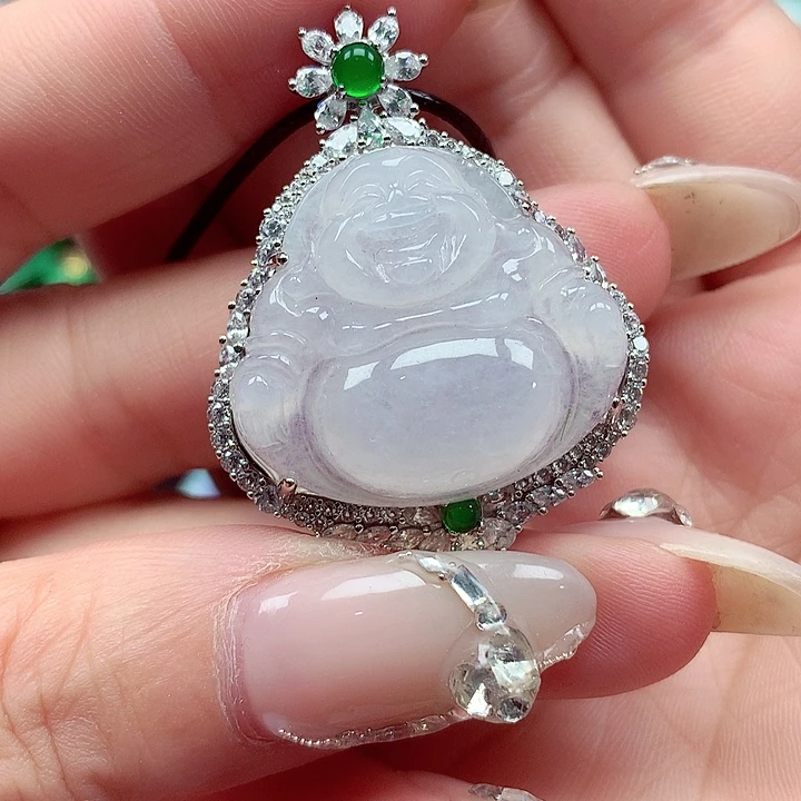 颈饰银S925镶嵌翡翠翡翠